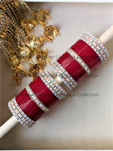 Traditional Red and White Punjabi Chooda