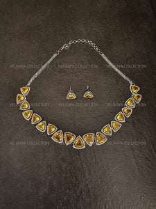 Matrix Yellow Necklace Set