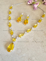 Load image into Gallery viewer, Venus Yellow Crystal Necklace Set
