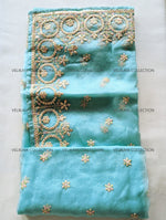 Load image into Gallery viewer, Blue Organza Saree with Blouse
