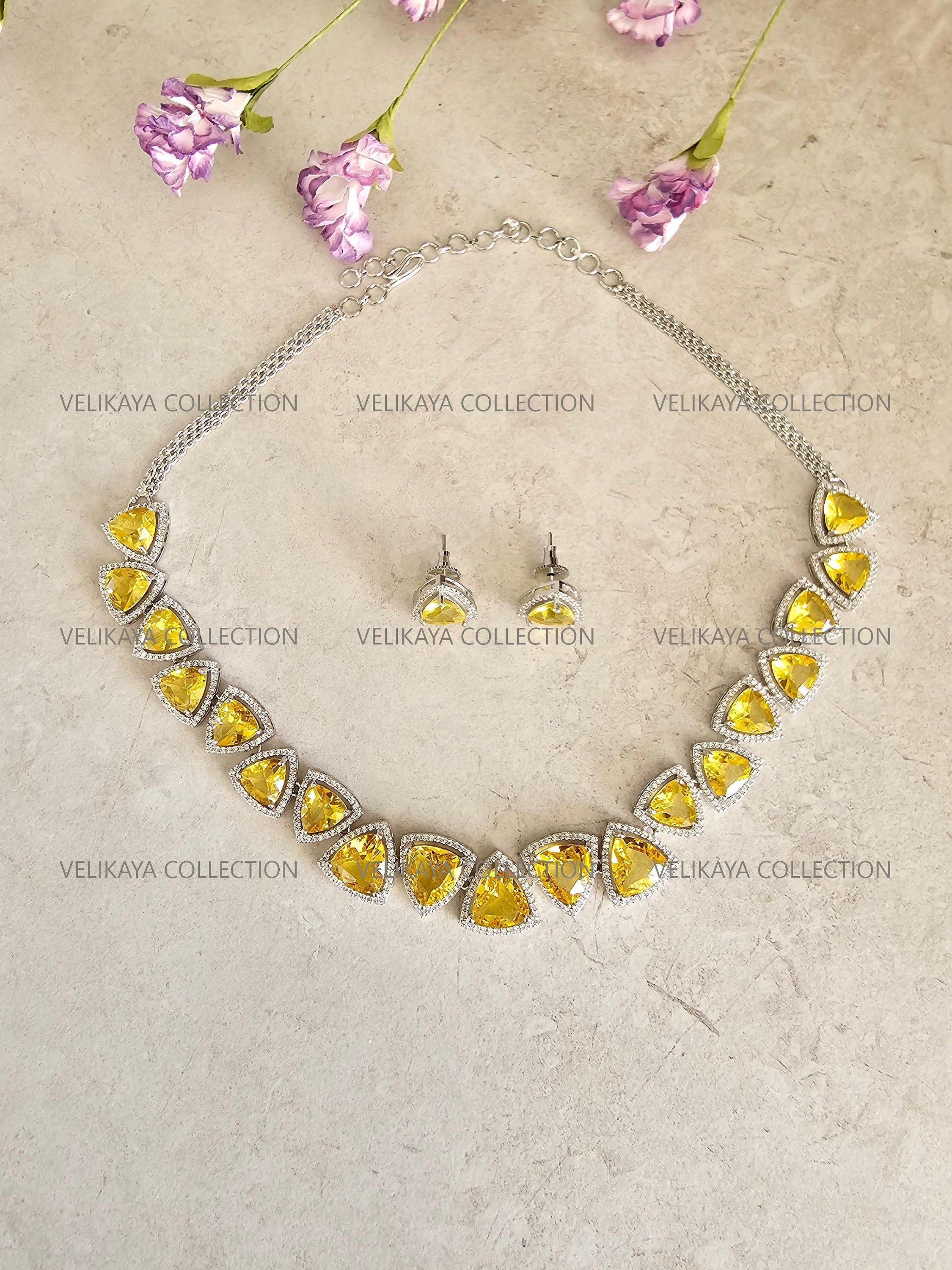 Matrix Yellow Necklace Set