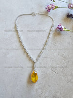 Load image into Gallery viewer, Mila CZ Diamond Pendant Necklace Set in Yellow
