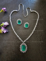 Load image into Gallery viewer, Inaya Blue Pendant Necklace &amp; Earrings
