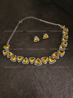 Load image into Gallery viewer, Matrix Yellow Necklace Set
