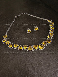 Matrix Yellow Necklace Set