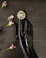 Load image into Gallery viewer, Meenakari Kundan Ring  - Blue
