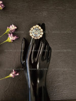 Load image into Gallery viewer, Meenakari Kundan Ring  - Blue
