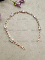 Load image into Gallery viewer, Rose Gold CZ Diamond Headband Sheeshphool
