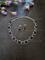 Load image into Gallery viewer, Gema Purple Necklace Set
