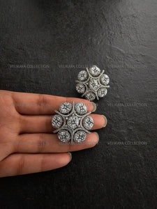 Statement Silver CZ Diamond Studs