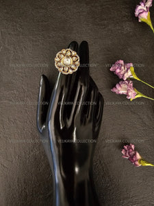 Gold Kundan AD Rings