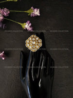 Load image into Gallery viewer, Firdaus Gold Kundan Ring

