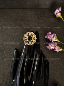Gold Kundan AD Rings
