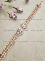 Load image into Gallery viewer, Rose Gold Wedding Hair Jewelry Headband Sheeshphool
