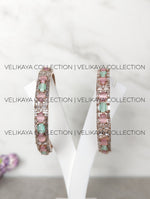 Load image into Gallery viewer, Pink &amp; Mint American Diamond Bangles
