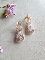 Load image into Gallery viewer, Rose Gold Leaf Earrings
