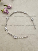 Load image into Gallery viewer, Silver CZ Diamond Headband Sheeshphool
