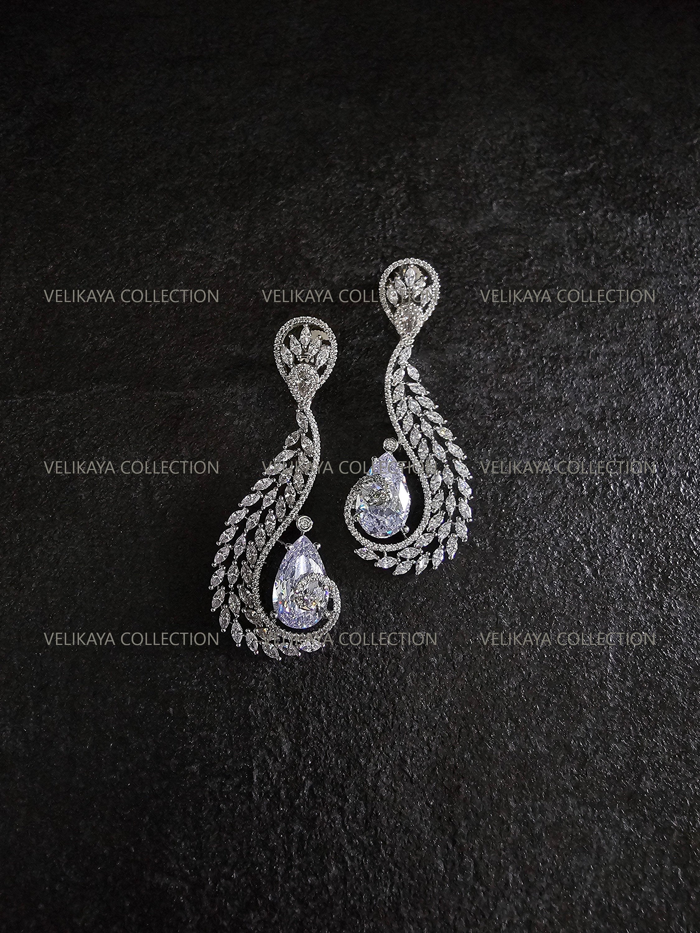 Diana CZ Earrings in Silver