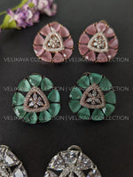 Load image into Gallery viewer, Ash Large Party Wear American Diamond Studs
