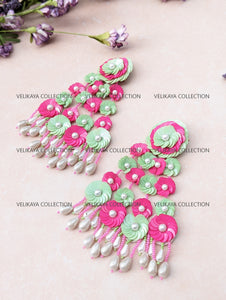 Flower Beaded Earrings