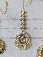 Load image into Gallery viewer, Vera Mint Premium Gold Plated Kundan Tikka
