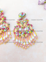 Load image into Gallery viewer, Statement Beaded Chandelier Earrings
