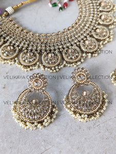 Aura - Champagne Wedding Necklace Set