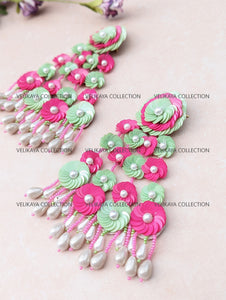 Flower Beaded Earrings