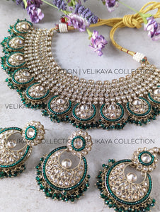 Aura - Green Wedding Necklace Set