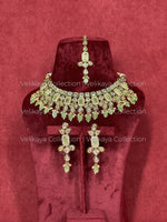 Load image into Gallery viewer, Aurora Mint Kundan Wedding Necklace Earrings Tikka
