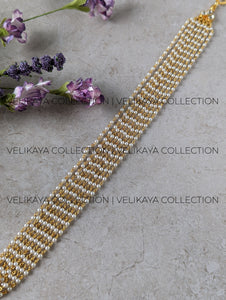 Sneha Pearl Kundan Headband or Sheeshphool