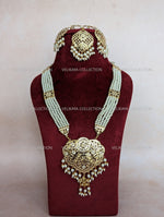 Load image into Gallery viewer, Heer Long Jadau Necklace Earrings Tikka
