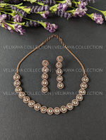 Load image into Gallery viewer, Sophie Uncut Kundan &amp; American Diamond Necklace Set
