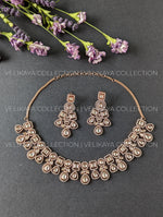 Load image into Gallery viewer, Eva Uncut Kundan &amp; American Diamond Necklace Set
