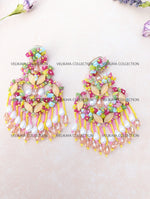 Load image into Gallery viewer, Statement Beaded Chandelier Earrings
