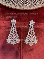 Load image into Gallery viewer, Rania Rose Gold Plated CZ Diamond Necklace Earrings Tikka - Mint &amp; Pink
