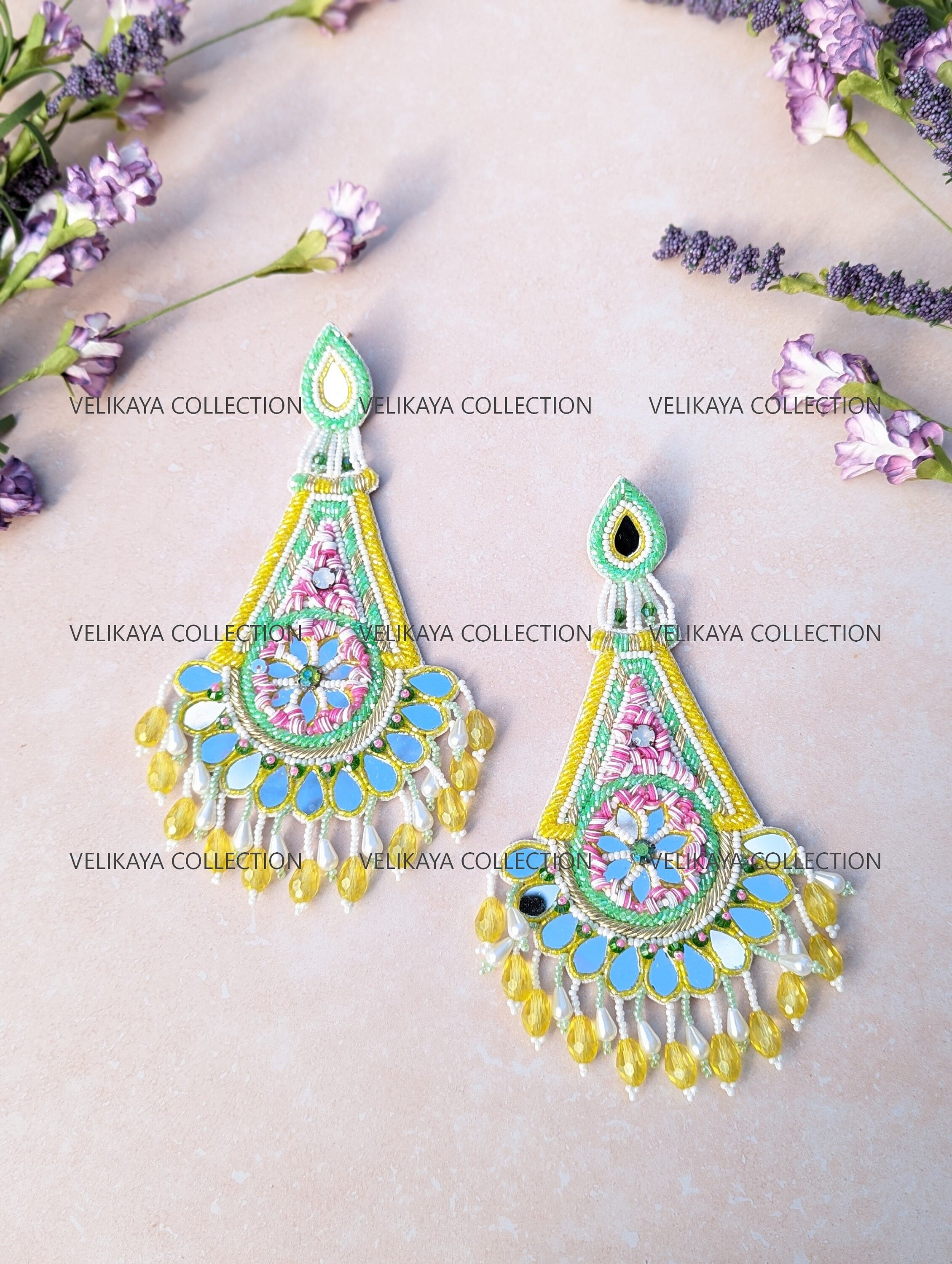 Ethnic Mirror Boho Earrings