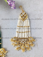 Load image into Gallery viewer, Leela  Gold Plated Fine Kundan Pasa in WHITE
