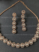 Load image into Gallery viewer, Sophie Uncut Kundan &amp; American Diamond Necklace Set
