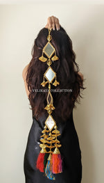 Load image into Gallery viewer, Paranda Hair Accessory for Indian and Pakistani Weddings.
