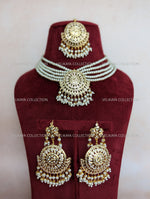 Load image into Gallery viewer, Pearl Jadau Necklace Earrings Tikka
