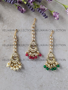 Disha Premium Gold Plated Kundan Tikka