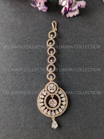 Load image into Gallery viewer, Sonia Rose Gold plated CZ Diamond Tikka
