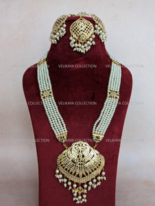 Punjabi Long Necklace Earrings Tikka