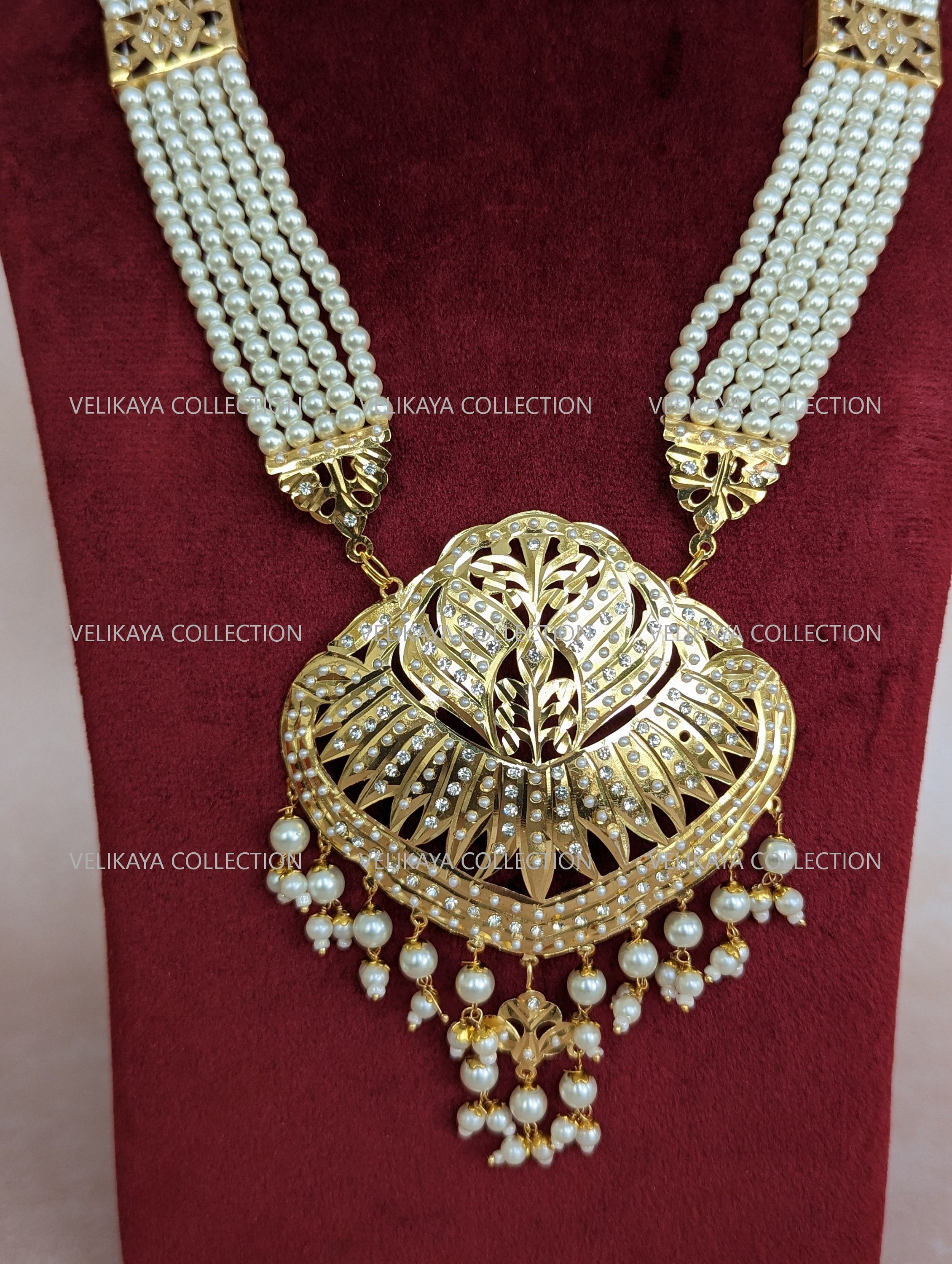 Punjabi Long Necklace Earrings Tikka