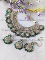 Load image into Gallery viewer, Aura - Green Wedding Necklace Set
