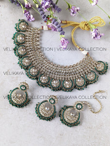 Aura - Green Wedding Necklace Set