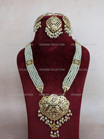 Load image into Gallery viewer, Heer Long Jadau Necklace Earrings Tikka
