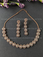 Load image into Gallery viewer, Sophie Uncut Kundan &amp; American Diamond Necklace Set
