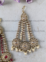 Load image into Gallery viewer, Gia Antique Gold plated Pearl Pasa or Side Tikka
